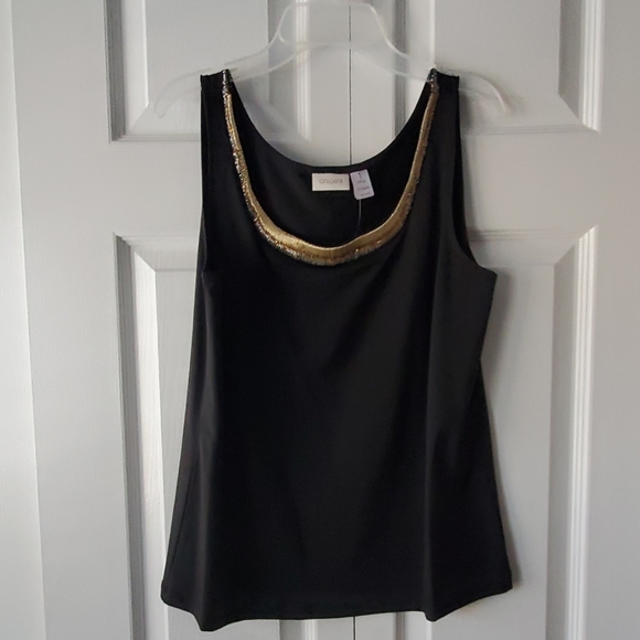 Chico's Tops - Chico's Black  Med. Tank - New without tag!  -